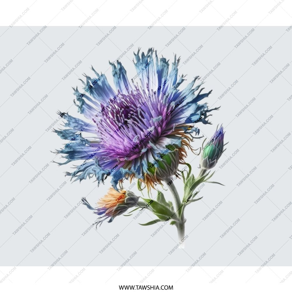 Floral Mouse Pad, Cornflower Mousepad, Purple Blue Flower, Nature Lover Gift, Unique Desk Accessory, Beautiful Floral Art - Tawshia