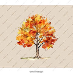 Autumn Tree Backpack, Fall Season Bag, Nature Lover Gift, Colorful Leaf Design Backpack, Watercolor Tree Art Bag, Backpack for School - Tawshia