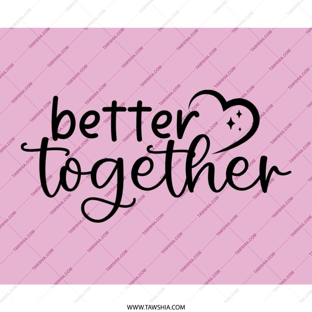 Better Together Mouse Pad, Cute Desk Decor, Work From Home, Home Office Accessories, Pink Heart Gift, Gamer Mousepad, Trendy Aesthetic - Tawshia