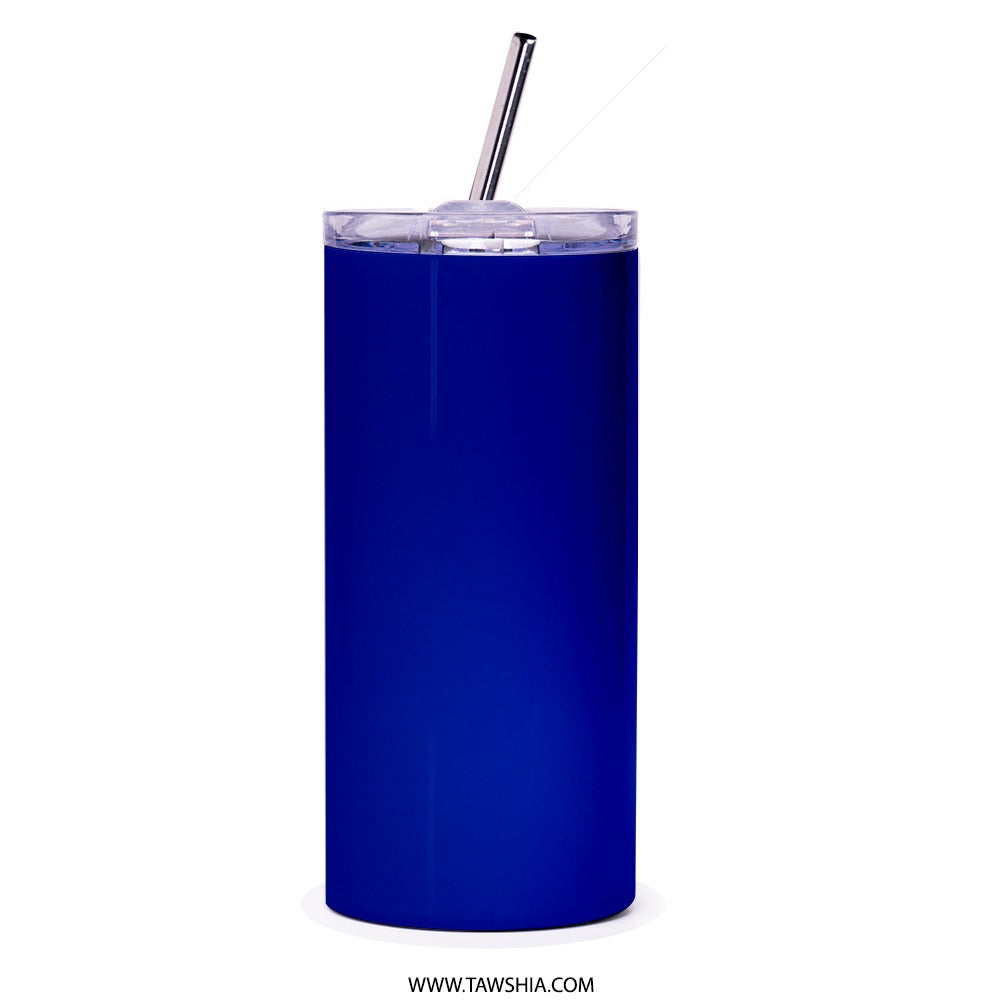 Gold is Blue Tumbler, Arabic, Soccer, Hilali Fan Gift, Football Lover Tumbler, Sporty Drinkware, Blue and White, Team Spirit Tumbler - Tawshia