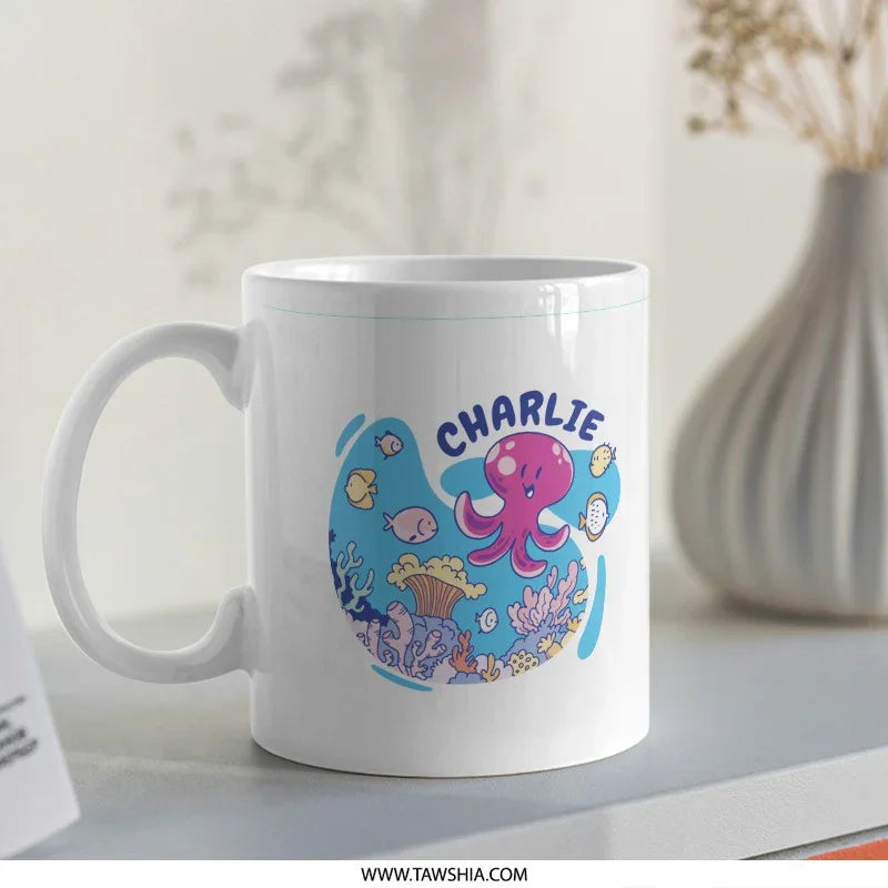 Underwater Octopus Design Personalized Mug product