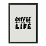 Coffee Is Life Wall Art, Funny Coffee Print, Kitchen Wall Decor, Coffee Lover Gift, Home Decor, Printable Art, Cute Coffee Sign - Tawshia
