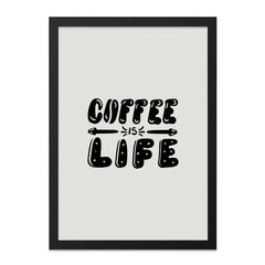Coffee Is Life Wall Art, Funny Coffee Print, Kitchen Wall Decor, Coffee Lover Gift, Home Decor, Printable Art, Cute Coffee Sign - Tawshia