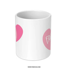Best Friends Mug, Friendship Gift, Pink Hearts Coffee Mug, Friend Mug, Gift for Friends, Cute Mug, Friends TV Show Mug - Tawshia