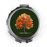 Autumn Tree Pocket Mirror, Fall Foliage Compact Mirror, Nature Inspired Makeup Mirror, Seasonal Gift, Unique Mirror for Purse or Travel - Tawshia