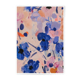 Abstract Floral Photographic Print, Modern Art Print, Blue and Pink Flower Painting, Home Decor, Wall Art, Floral Home Decor - Tawshia
