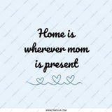 Home is Where Mom Pocket Mirror, Mother's Day Gift, Mom Present, Heart Pocket Mirror, Pocket Mirror for Mom, Mothers Day Pocket Mirror - Tawshia