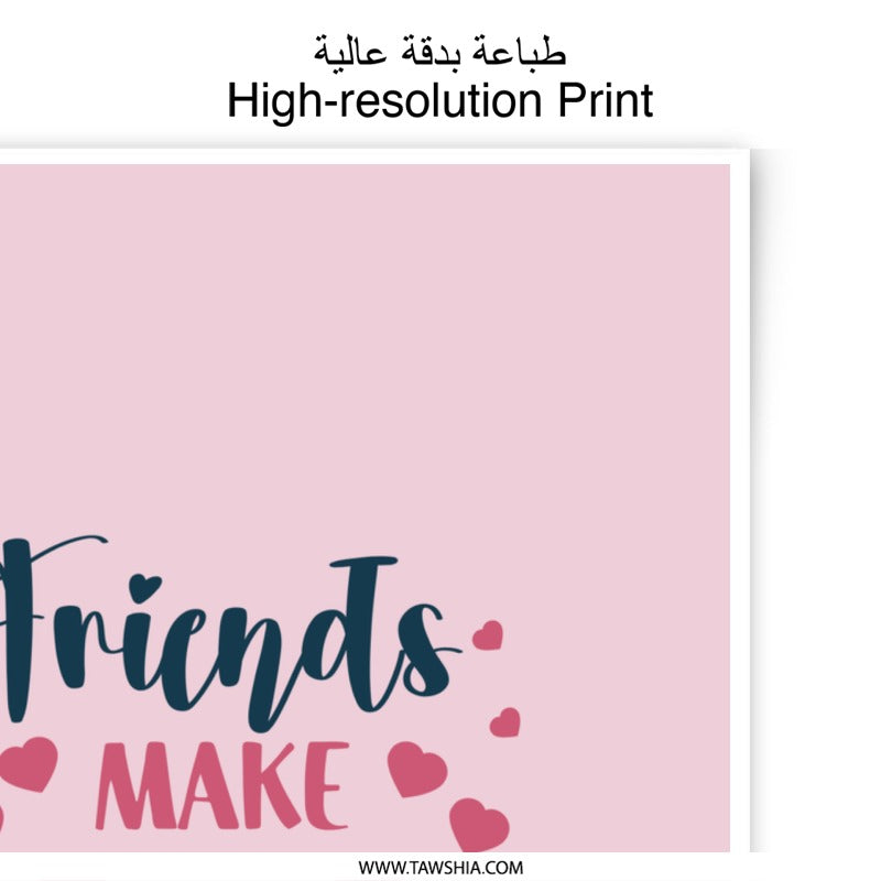 Friends Photographic Prints, Friendship Quote Art, Good Times Decor, Heart Prints, Gift for Friend, Wall Art, Inspirational Decor - Tawshia