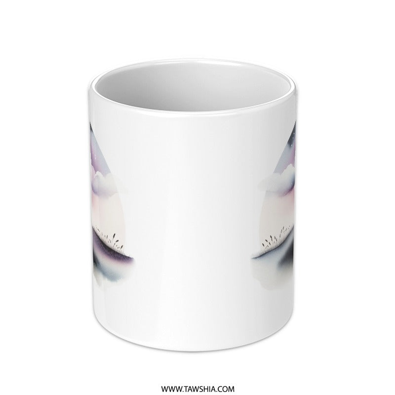 Watercolor Sunset Mug, Peaceful Landscape Mug, Celestial Mug, Nature Lover Gift, Coffee Mug, Tea Cup, Artistic Mug, Unique Mug Gift - Tawshia