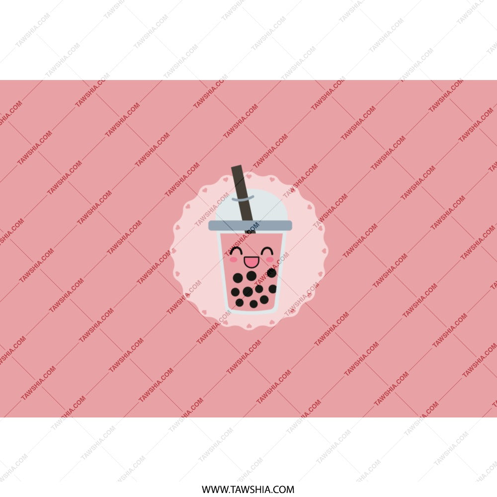 Cute Boba Tea Tumbler, Kawaii Drink Cup, Bubble Tea Lover Gift, Pink Tumbler with Straw, Trendy Drinkware, Unique Tumbler Design - Tawshia