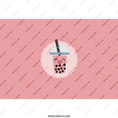 Cute Boba Tea Tumbler, Kawaii Drink Cup, Bubble Tea Lover Gift, Pink Tumbler with Straw, Trendy Drinkware, Unique Tumbler Design - Tawshia