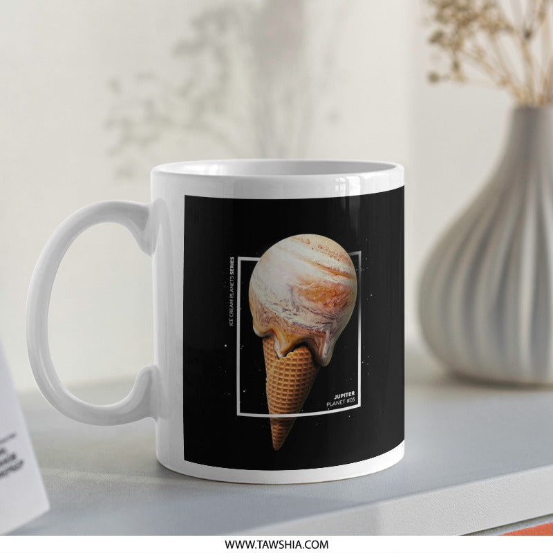 Jupiter Ice Cream Cone Artwork on Ceramic Mug product