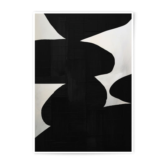 Abstract Black and White Photographic Print, Modern Art Print, Minimalist Wall Art, Home Decor, Graphic Shapes - Tawshia