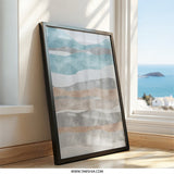 Abstract Landscape Wall Art, Modern Neutral Tones Art, Minimalist Home Decor, Calming Mountain Print - Tawshia