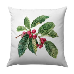 Coffee Plant Pillow, Watercolor Coffee, Botanical Pillow, Farmhouse Pillow, Coffee Lover Gift, Coffee Bean Pillow, Kitchen Decor Pillow - Tawshia