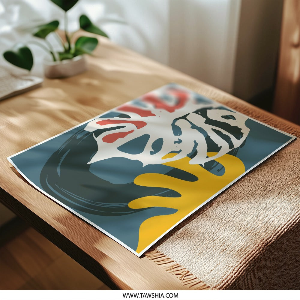 Abstract Monstera Photographic Print, Modern Art Print, Minimalist Wall Decor, Botanical Art, Leaf Art, Home Decor, Wall Art, Art Print - Tawshia