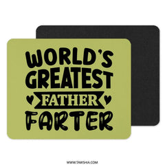Worlds Greatest Farter Mouse Pad, Funny Dad Mousepad, Gift For Him, Worlds Best Dad, Unique Mouse Mat, Birthday Gift Mouse Pad, Dad Joke - Tawshia