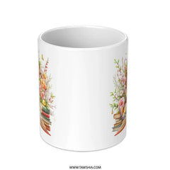 Floral Door Mug, Fantasy Book Lover Gift, Reading Mug, Bookish Mug, Butterfly Bird Mug, Unique Gift, Coffee Mug, Tea Mug, Novelty Mug - Tawshia