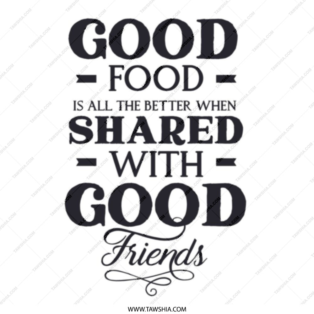 Good Food Good Friends Tote Bag, Minimalist Design Tote, Foodie Gift Idea, Casual Everyday Tote, Reusable Shopping Bag, Eco Friendly Tote - Tawshia