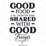 Good Food Good Friends Tote Bag, Minimalist Design Tote, Foodie Gift Idea, Casual Everyday Tote, Reusable Shopping Bag, Eco Friendly Tote - Tawshia