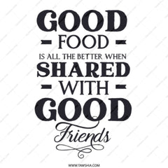 Good Food Good Friends Tote Bag, Minimalist Design Tote, Foodie Gift Idea, Casual Everyday Tote, Reusable Shopping Bag, Eco Friendly Tote - Tawshia