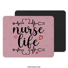 Nurse Life MousePad, Healthcare Hero Gift, Nursing Student Desk Accessory, Nurse Appreciation, Cute Heartbeat, Medical Professional Office - Tawshia
