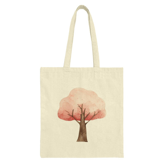 Cherry Blossom Tote Bag, Watercolor Tree Bag, Floral Tote, Cute Shopping Bag, Pink Tree Design, Everyday Bag, Gift for Her - Tawshia