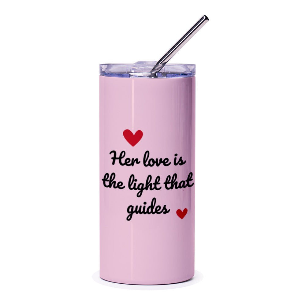 Love Light Tumbler, Heart Tumbler, Romantic Gift, Her Love, Inspirational Tumbler, Gift For Her, Custom Tumbler, Stainless Steel Tumbler - Tawshia