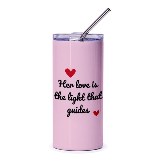 Love Light Tumbler, Heart Tumbler, Romantic Gift, Her Love, Inspirational Tumbler, Gift For Her, Custom Tumbler, Stainless Steel Tumbler - Tawshia