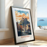 Edinburgh Scotland Wall Art, Cityscape Print, Scottish Castle Art, Travel Poster, Scotland Home Decor, Modern Wall Art, Gift Idea - Tawshia