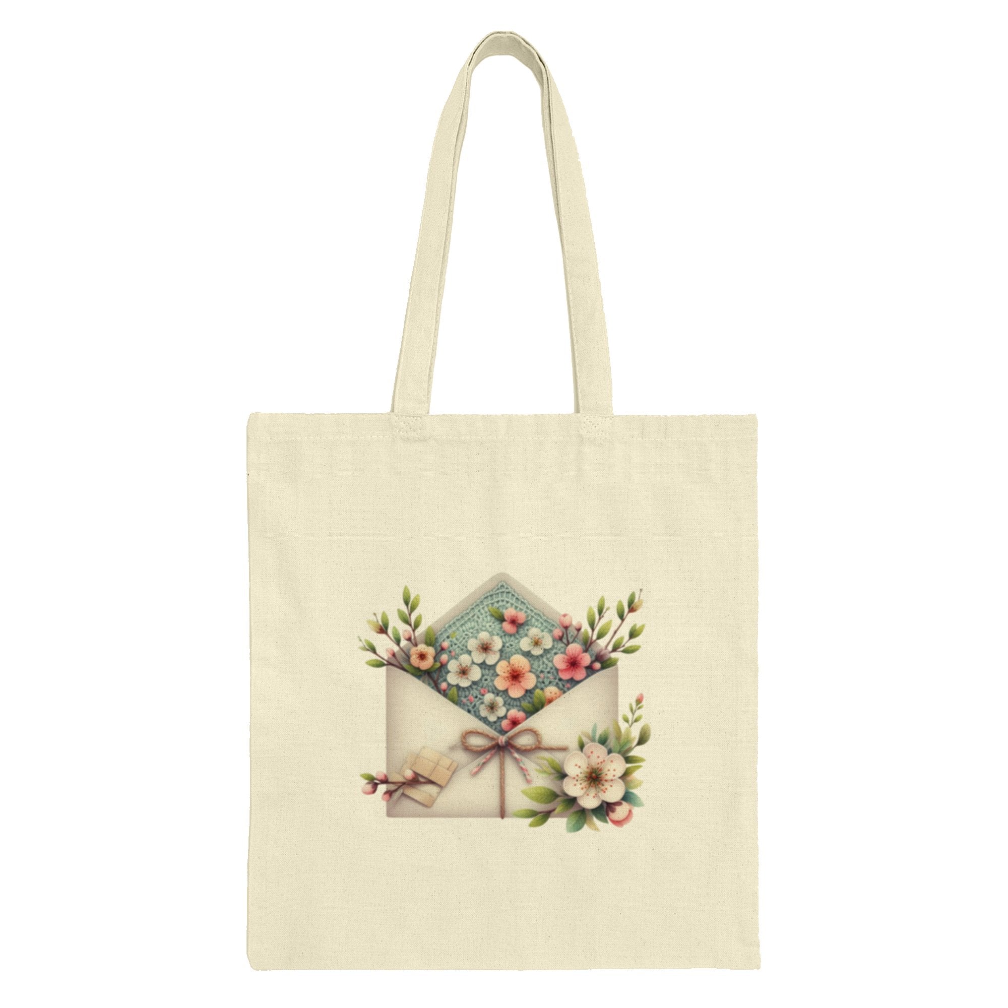 Floral Envelope Design Eco-friendly Tote Bag product type