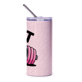Cute Pink Cartoon Kettlebell Design Tumbler product type