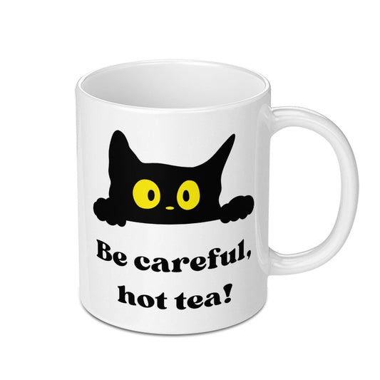 Black Cat Mug, Funny Cat Lover Gift, Hot Tea Mug, Kitten Mug, Coffee Mug, Cute Mug, Cat Mom Gift, Cat Dad Gift, Unique Mugs, Pet Mug - Tawshia