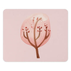 Pink Blossom Tree Mouse Pad, Watercolor Tree Art, Botanical Desk Decor, Aesthetic Office Gift, Pink Mousepad, Unique Mouse Pad - Tawshia