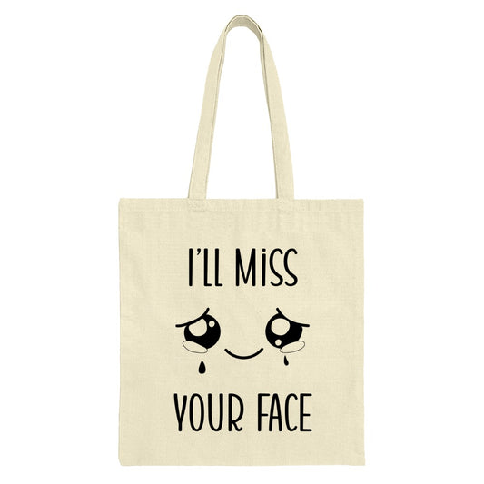 Miss Your Face Tote Bag, Sad Anime Eyes Bag, Goodbye Gift Idea, Farewell Gift, Leaving Gift, Gift for Friend, Going Away Present - Tawshia