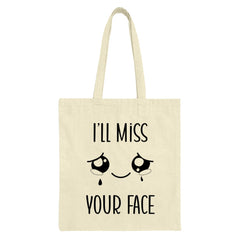 Miss Your Face Tote Bag, Sad Anime Eyes Bag, Goodbye Gift Idea, Farewell Gift, Leaving Gift, Gift for Friend, Going Away Present - Tawshia