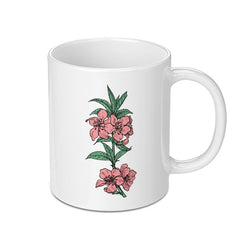 Pink Peach Blossom Mug, Floral Coffee Cup, Botanical Tea Mug, Spring Flower Mug, Nature Lover Gift, Elegant Gift Idea - Tawshia