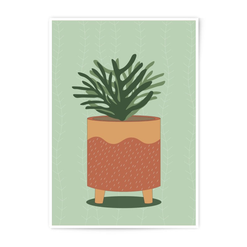 Potted Plant Photographic Print, Houseplant Illustration, Modern Home Decor, Botanical Art Print, Wall Art Decor, Indoor Plant Print - Tawshia
