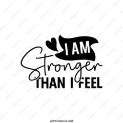 Stronger Than I Feel Tote Bag, Inspirational Quote Tote, Motivational Tote, Everyday Bag, Canvas Tote Bag, Gift for Her - Tawshia
