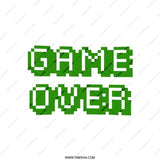 Game Over Pillow, Retro Gaming Decor, Pixel Art Pillow, Gamer Gift, Cool Home Decor, Unique Throw Pillow, Decorative Pillows, Game Room - Tawshia