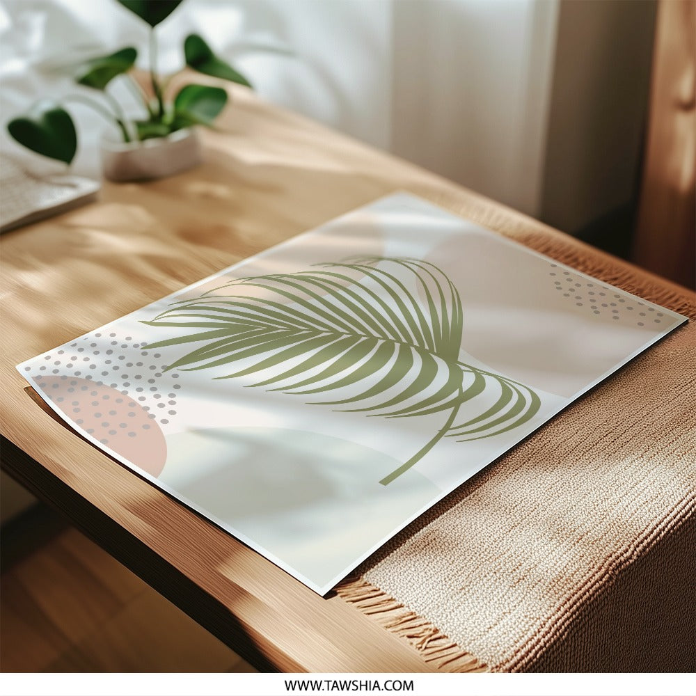 Tropical Leaf Photographic Print, Abstract Art Print, Botanical Wall Art, Modern Home Decor, Minimalist Art Print, Palm Leaf Art - Tawshia