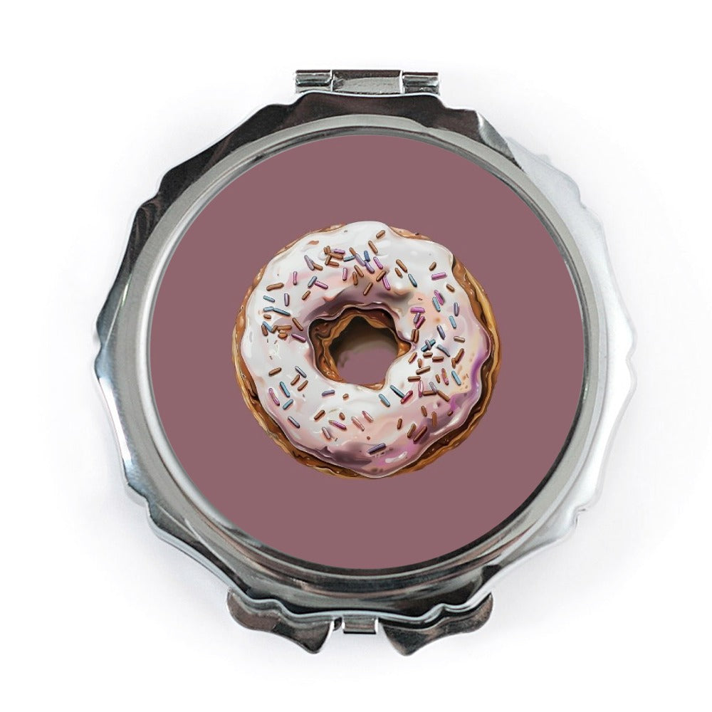 Donut Pocket Mirror, Foodie Gift, Sweet Treat, Sprinkles, Unique Mirror, Cute Compact Mirror, Pocket Mirror for Purse - Tawshia