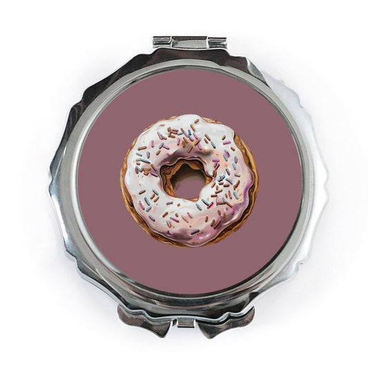 Donut Pocket Mirror, Foodie Gift, Sweet Treat, Sprinkles, Unique Mirror, Cute Compact Mirror, Pocket Mirror for Purse - Tawshia