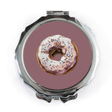 Donut Pocket Mirror, Foodie Gift, Sweet Treat, Sprinkles, Unique Mirror, Cute Compact Mirror, Pocket Mirror for Purse - Tawshia