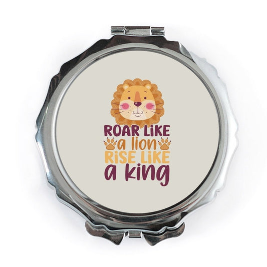Roar Like a Lion Pocket Mirror, Rise Like a King Compact Mirror, Motivational Pocket Mirror, Lion Gift, King Gift, Inspirational Quote - Tawshia