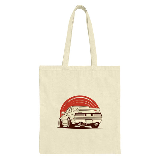 Retro Car Art Tote Bag, Japanese Car Design, JDM Inspired Gift, Car Lover Gift, Automotive Art, Cool Driver Gift - Tawshia