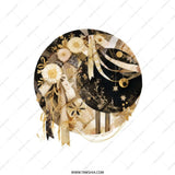 Floral Crescent Moon Tote Bag, Celestial Tote, Unique Art Tote, Stylish Everyday Bag, Floral Bag, Gift for Her - Tawshia