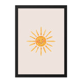 Sunshine Wall Art, Happy Sun Print, Kids Room Decor, Playroom Art, Nursery Wall Decor, Smiling Sun Art, Childlike Drawing, Sun Art - Tawshia