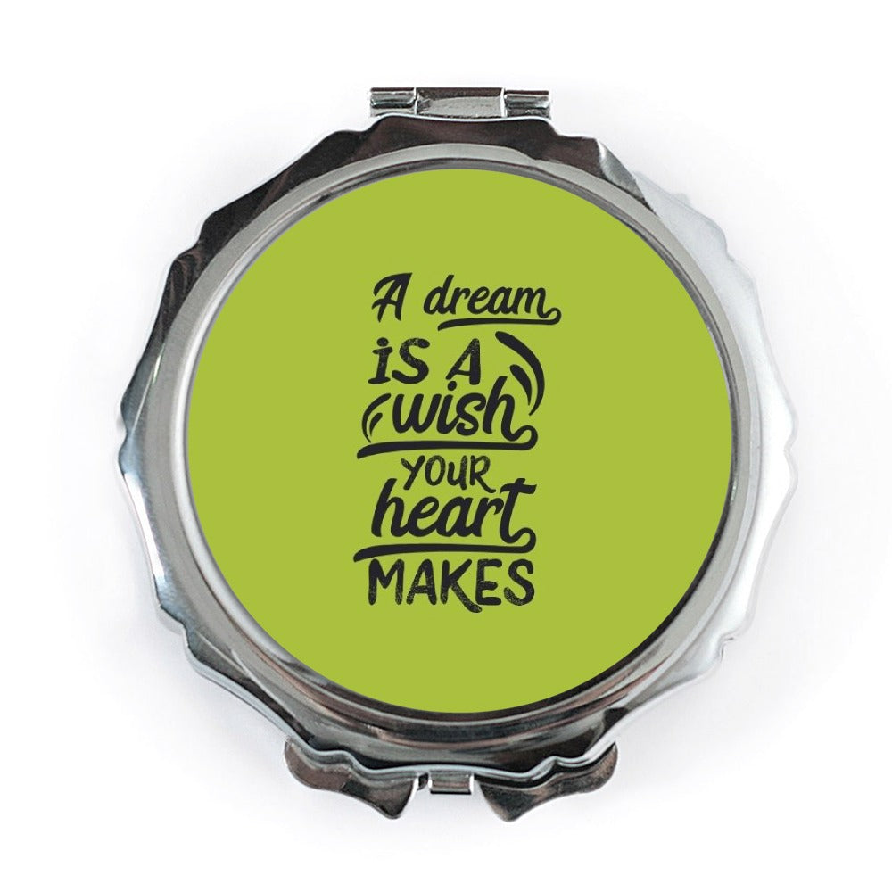 Dream Wish Heart Pocket Mirror, Inspirational Pocket Mirror, Motivational Gift, Affirmation Present, Pocket Mirror for Women, Gift - Tawshia