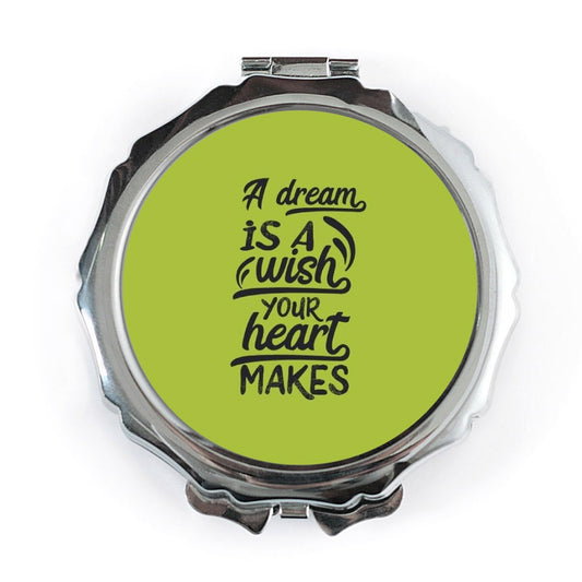 Dream Wish Heart Pocket Mirror, Inspirational Pocket Mirror, Motivational Gift, Affirmation Present, Pocket Mirror for Women, Gift - Tawshia